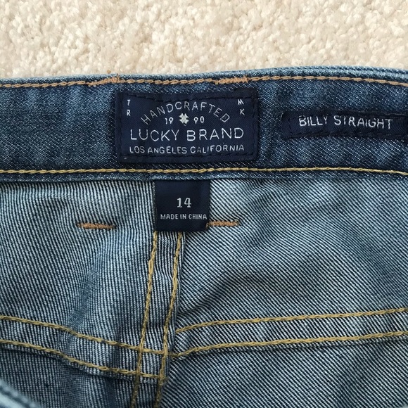 Lucky Brand Boys Billy Straight Jeans with Patches - Picture 8 of 11